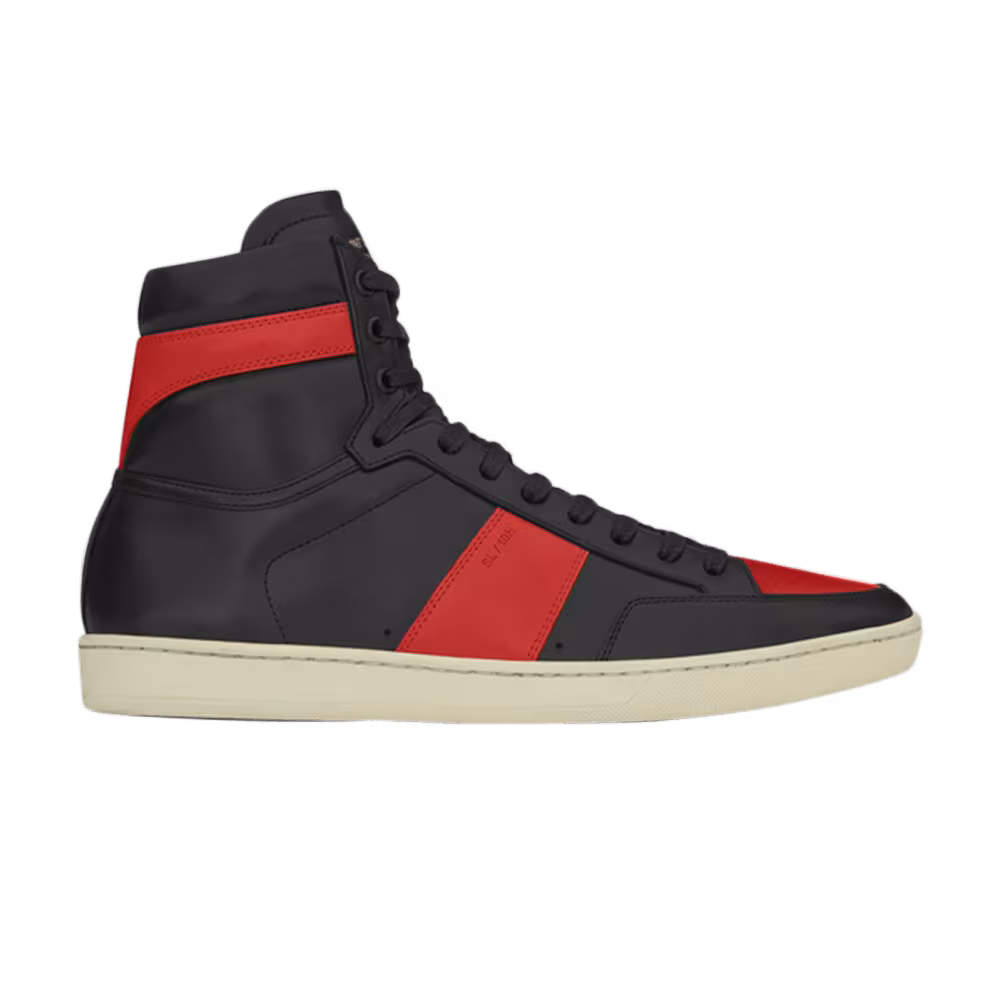Saint Laurent Signature Court Classic High Top Sneaker Red