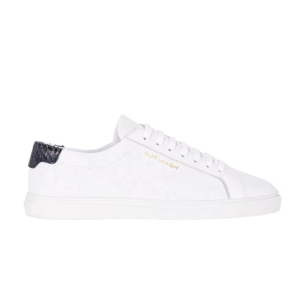 Saint Laurent Andy Perforated - White Blue Snake