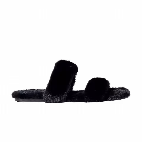 Saint Laurent Bleach Slides 'Mink Black'