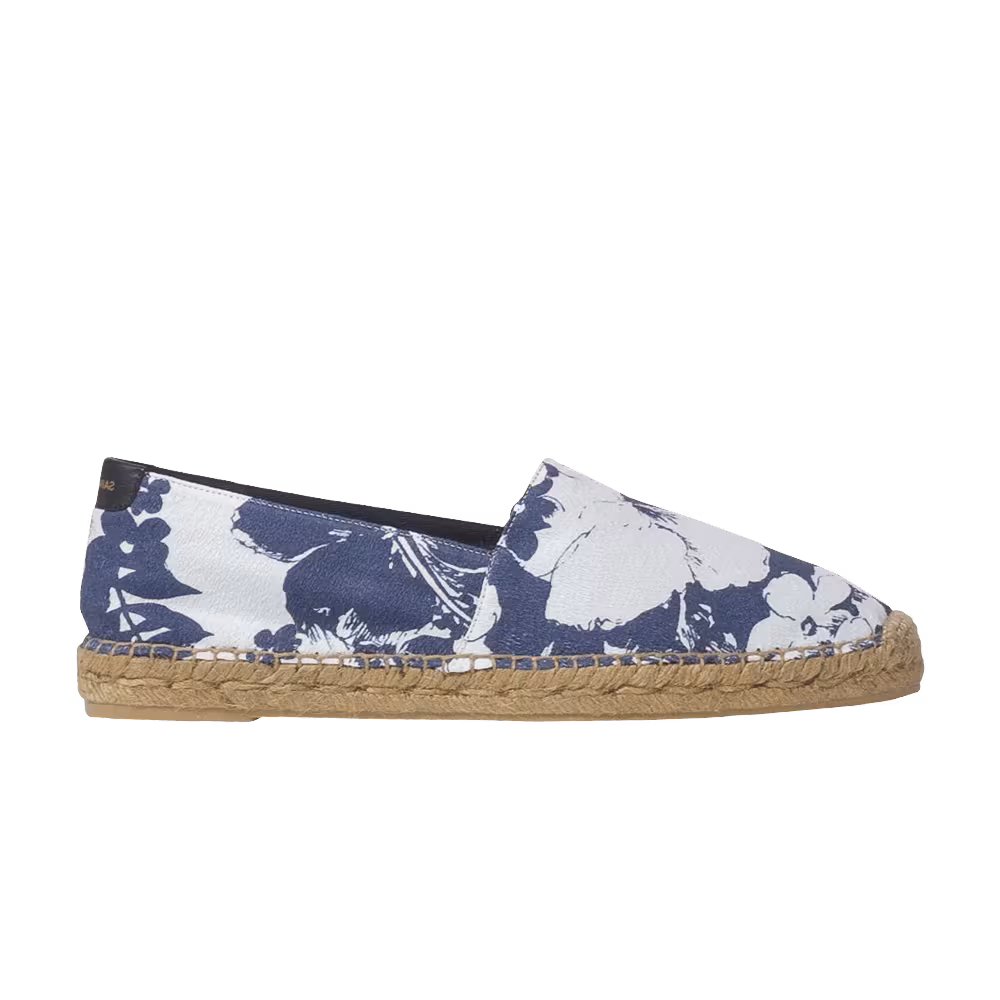 Saint Laurent Espadrille Hibiscus Print Canvas