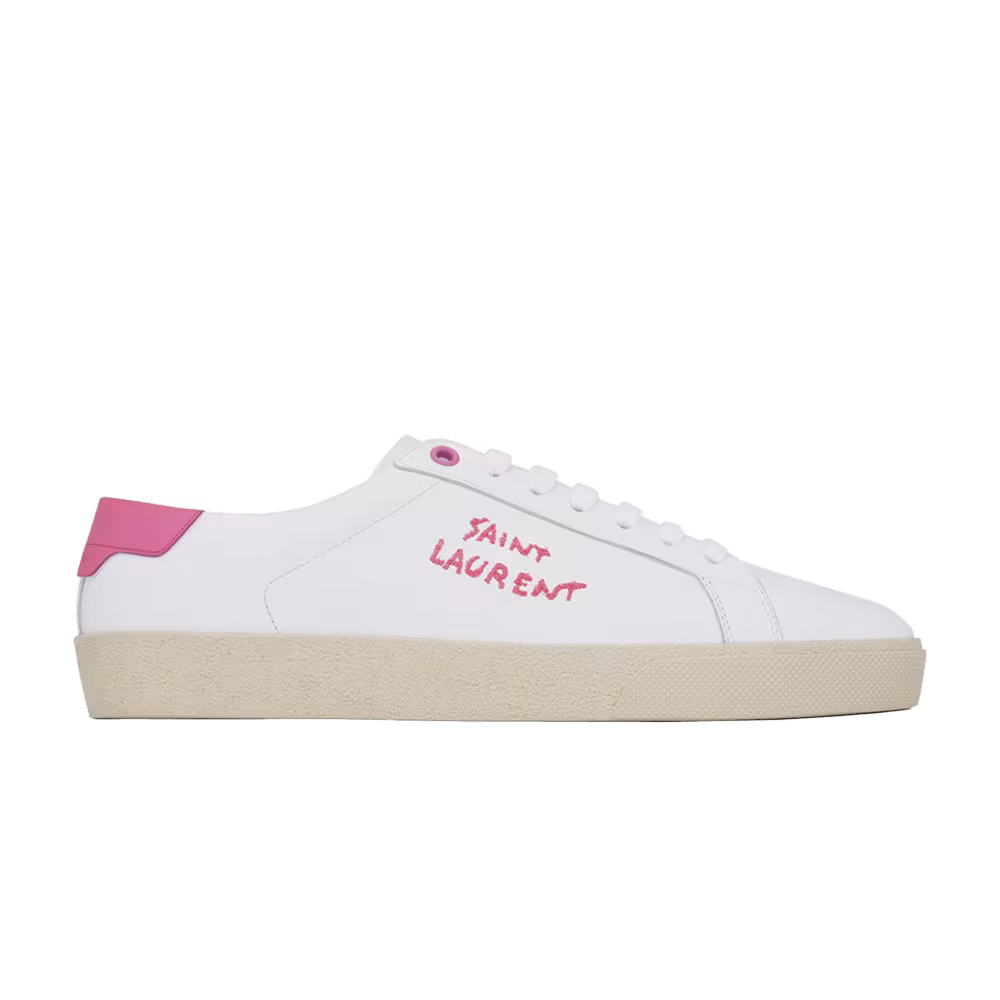 Saint Laurent Women's Court Classic SL/06 Low White Ivresse Pink
