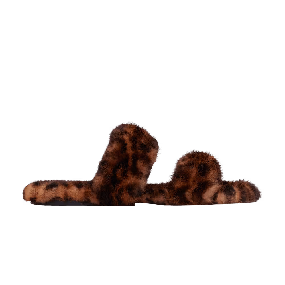 Saint Laurent Women's Bleach Slide Leopard