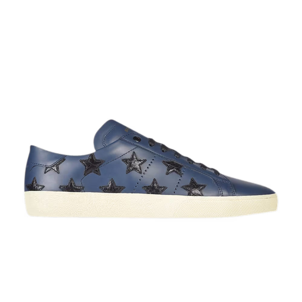 Saint Laurent Signature Court Classic California SL/06 Low Top Sneaker Star Patch - Blue