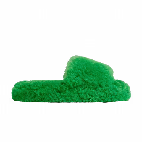 Bottega Veneta Wmns Resort Teddy Slide 'Parakeet'