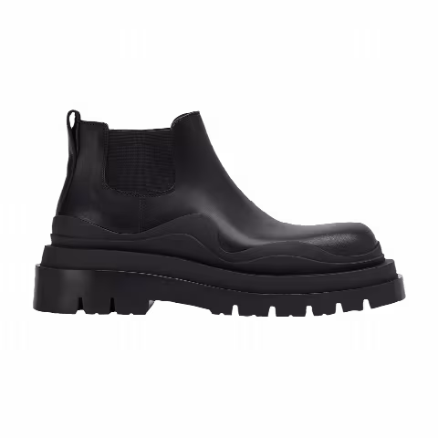 Bottega Veneta Wmns Tire Cropped Boot 'Black'