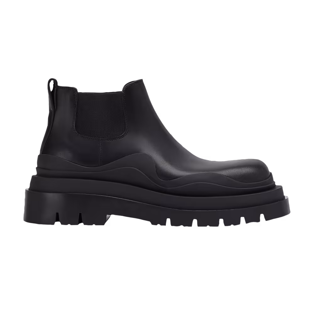 Bottega Veneta Women's Tire Cropped Boot Black