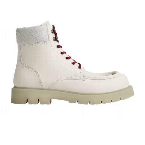 Bottega Veneta Haddock Lace-Up Ankle Boot 'White'