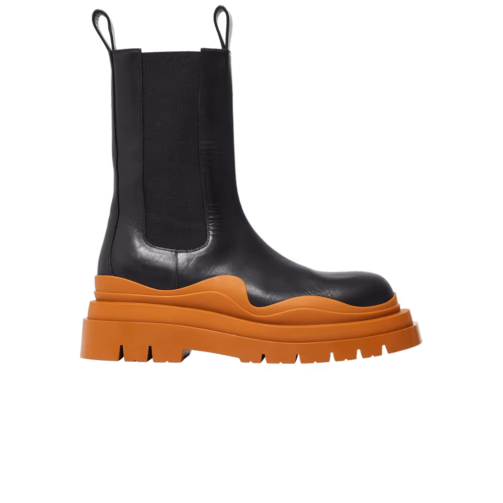 Bottega Veneta Tire Boot Black Cognac