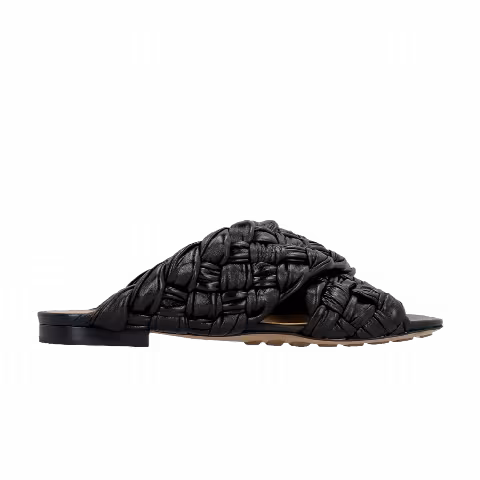 Bottega Veneta Wmns Board Intrecciato Slide 'Black'