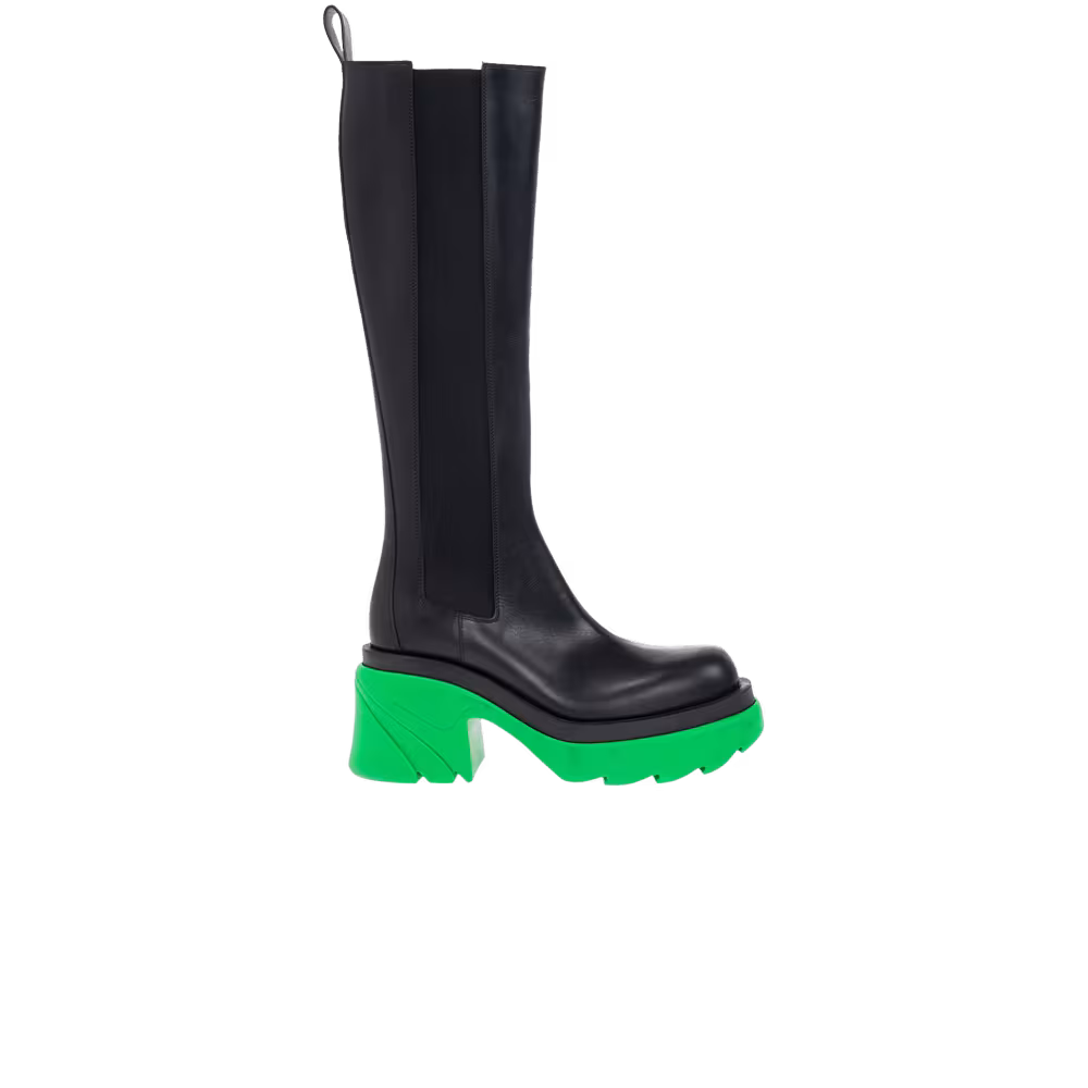 Bottega Veneta Women's Flash Knee High Boot Black Grass