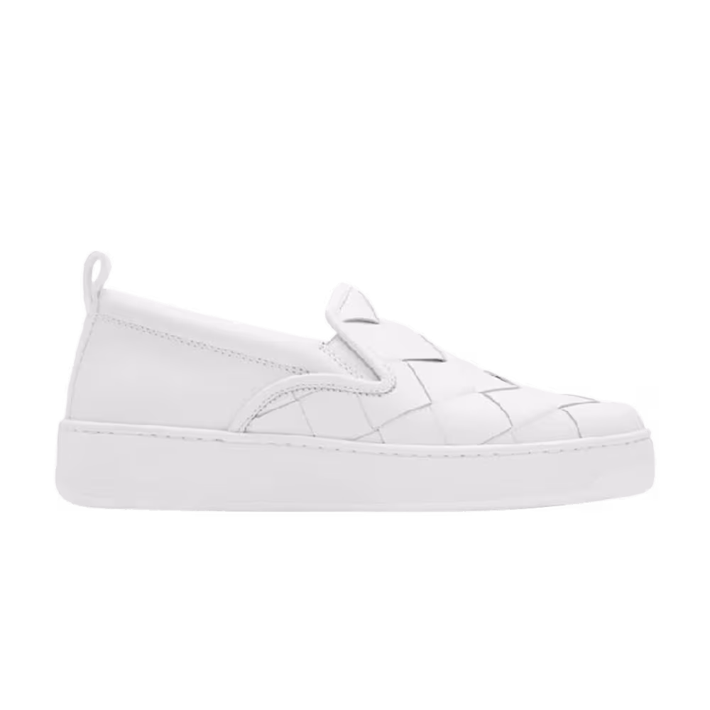 Bottega Veneta Dodger Slip-On Intrecciato - Optic White