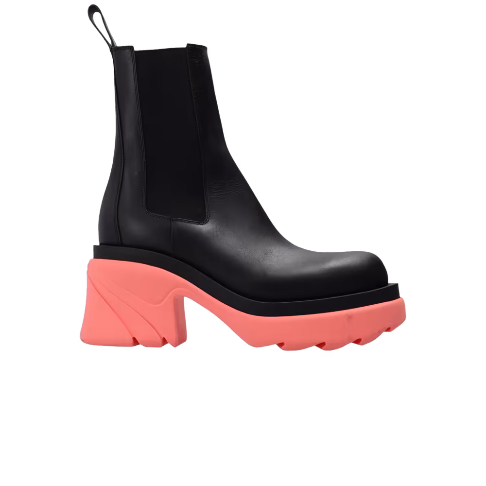 Bottega Veneta Women's Flash Chelsea Boot Black Flamingo