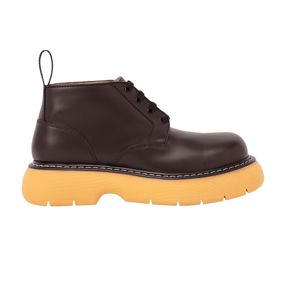Bottega Veneta Swell Lace-Up Ankle Boot Ebony
