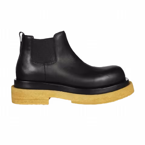 Bottega Veneta Lug Cropped Boot 'Black Gum'