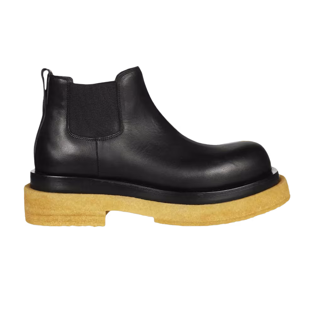 Bottega Veneta Lug Cropped Boot Black Gum