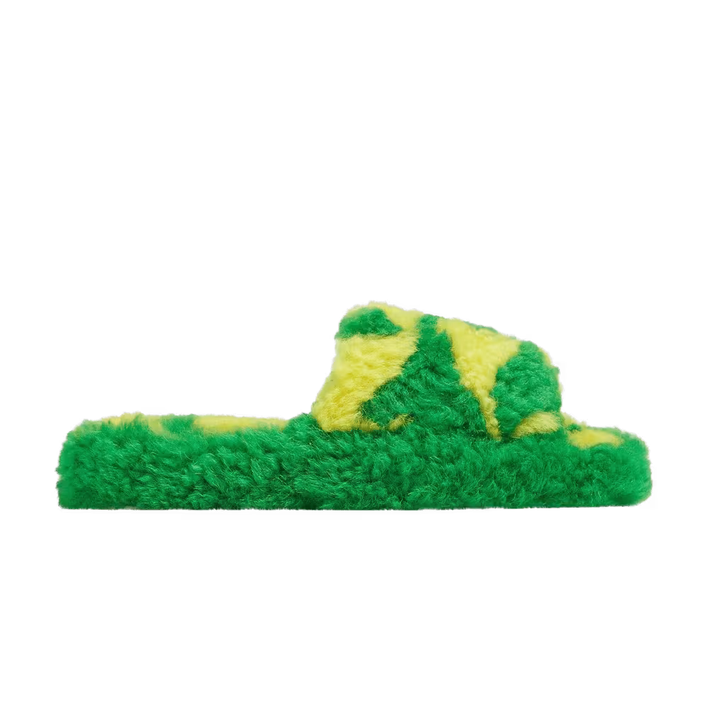 Bottega Veneta Women's Resort Teddy Slide Kiwi Parakeet
