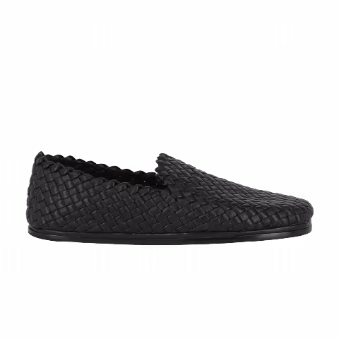 Bottega Veneta Intrecciato Leather Loafers 'Black'