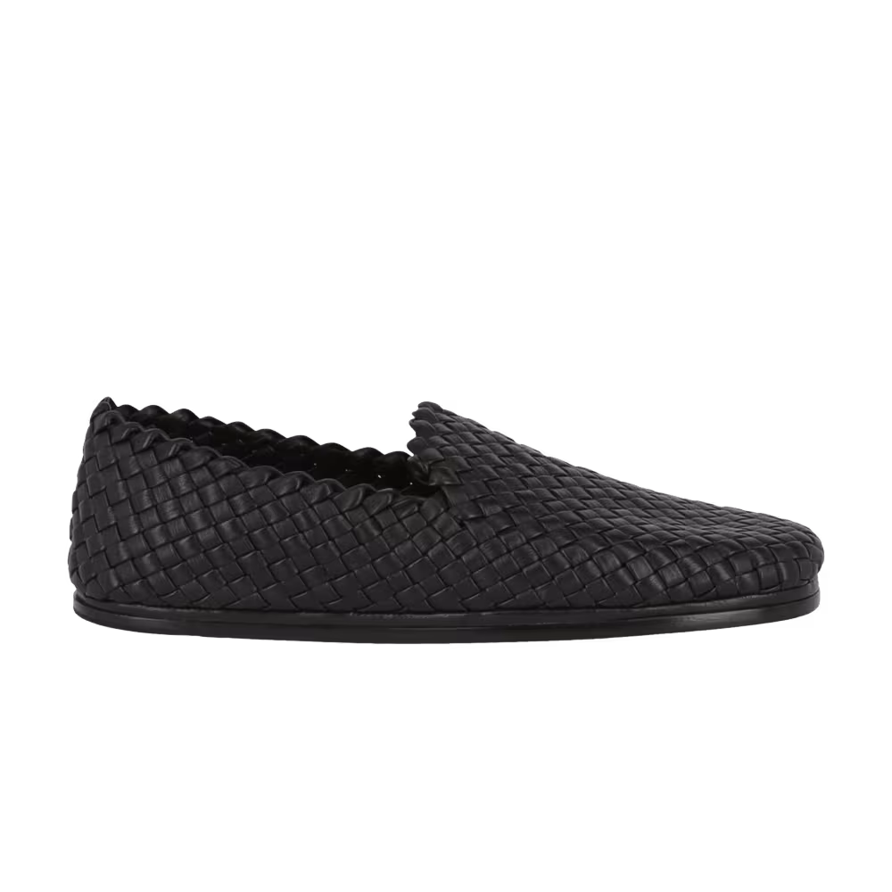 Bottega Veneta Intrecciato Leather Loafers Black