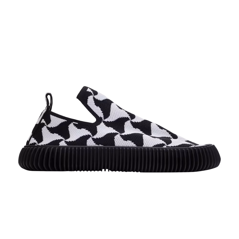 Bottega Veneta Ripple Sneaker Wavy Triangle - Black Optic White