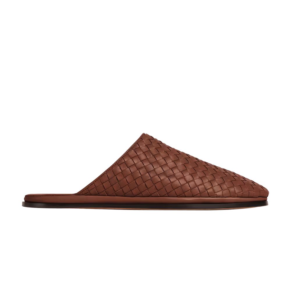 Bottega Veneta Leather Slipper Brown Sugar