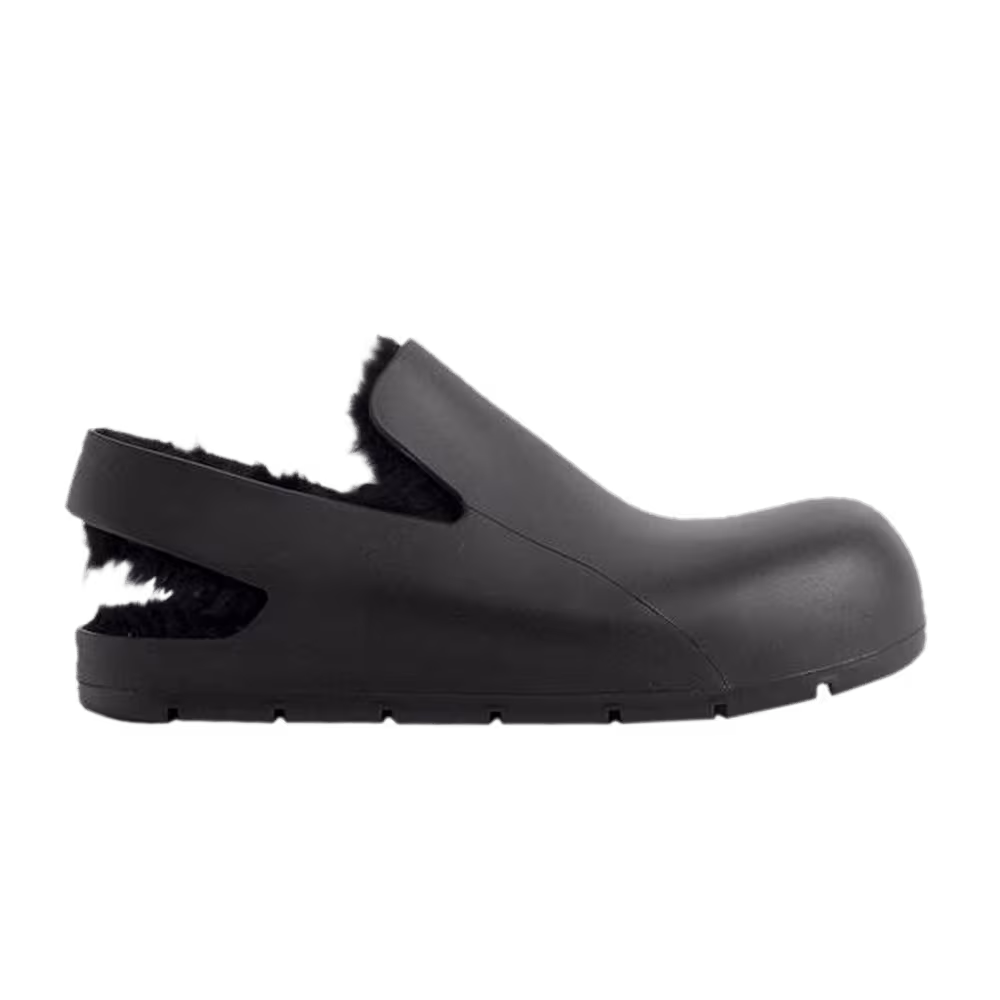 Bottega Veneta Puddle Slingback Sandal Shearling - Black