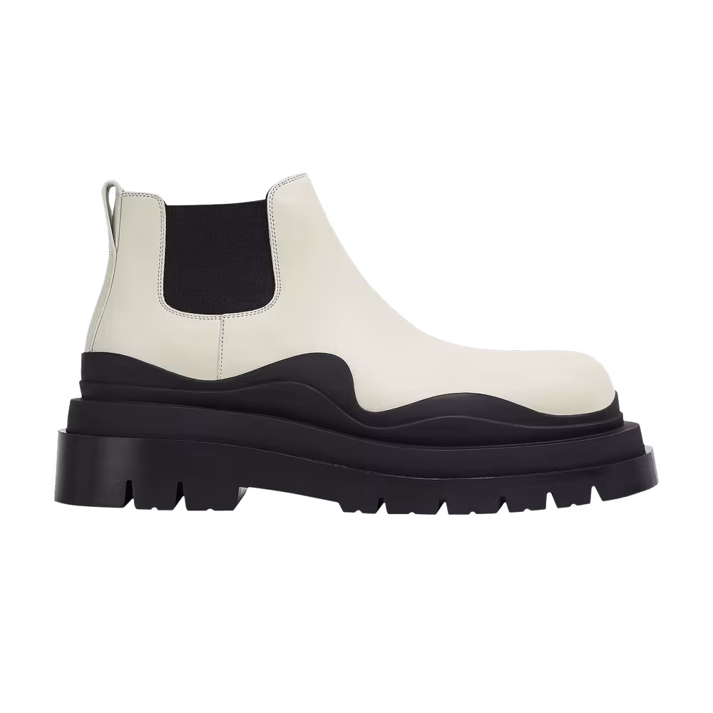 Bottega Veneta Tire Cropped Boot Sea Salt