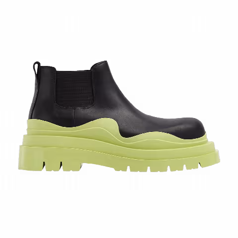 Bottega Veneta Tire Cropped Boot 'Black Seagrass'