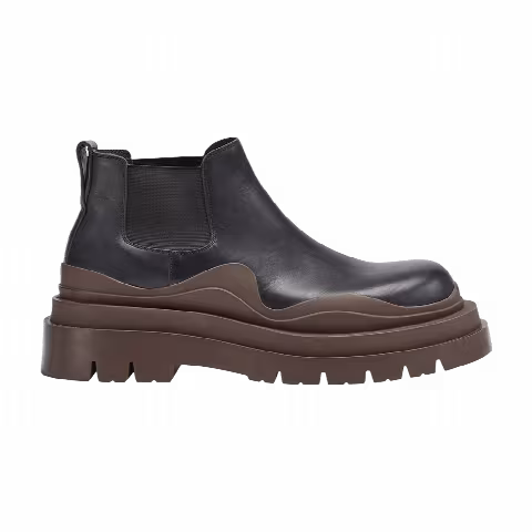 Bottega Veneta Tire Cropped Boot 'Black Brown'