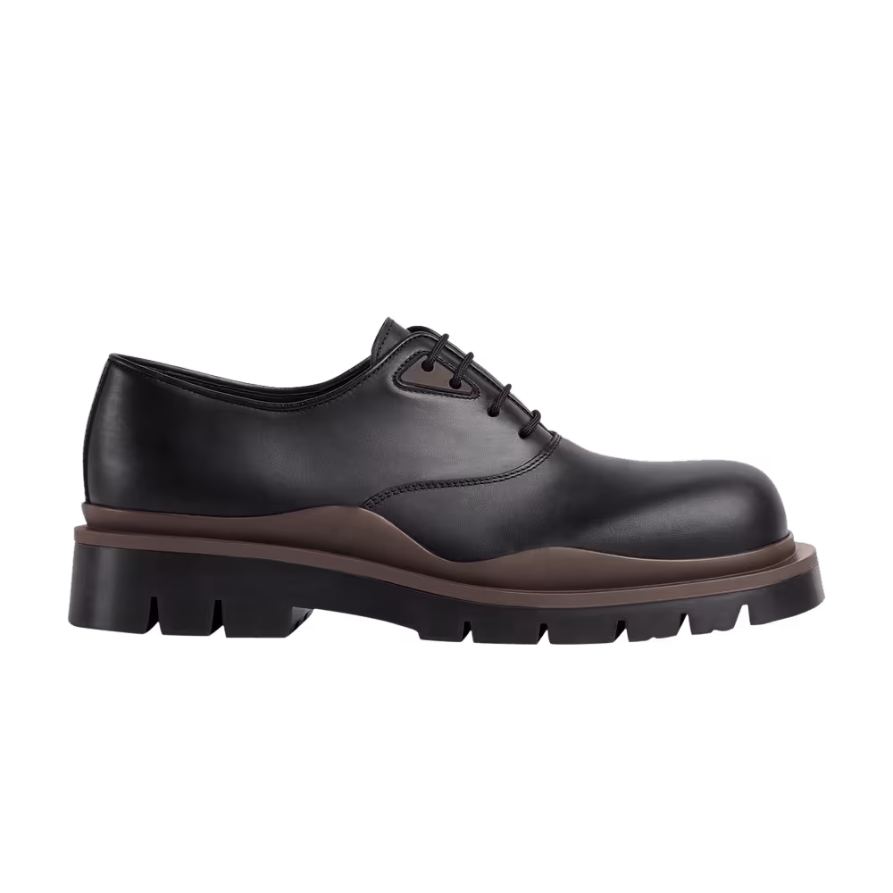 Bottega Veneta Tire Lace-Up Black Fondant