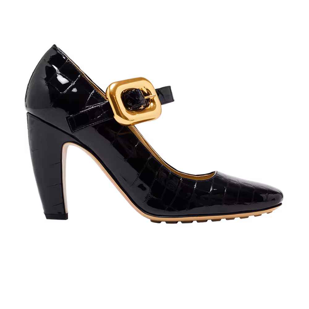Bottega Veneta Women's Mostra Mary-Jane Heels Black