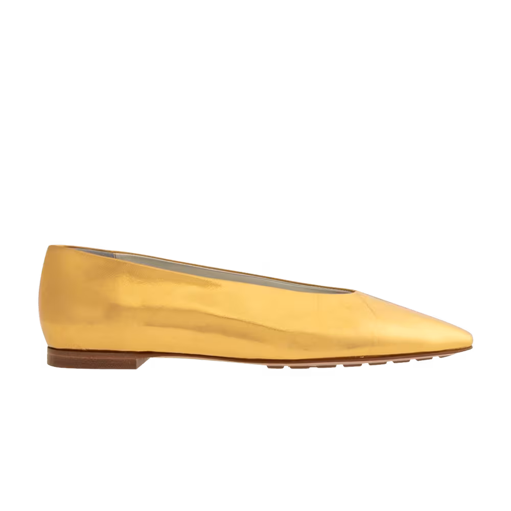 Bottega Veneta Women's Sofia Ballerina Gold