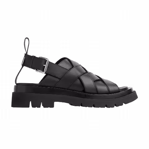 Bottega Veneta Lug Strap Sandal 'Black'