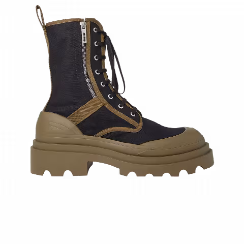 Bottega Veneta Canvas Combat Boot 'Black Liana'