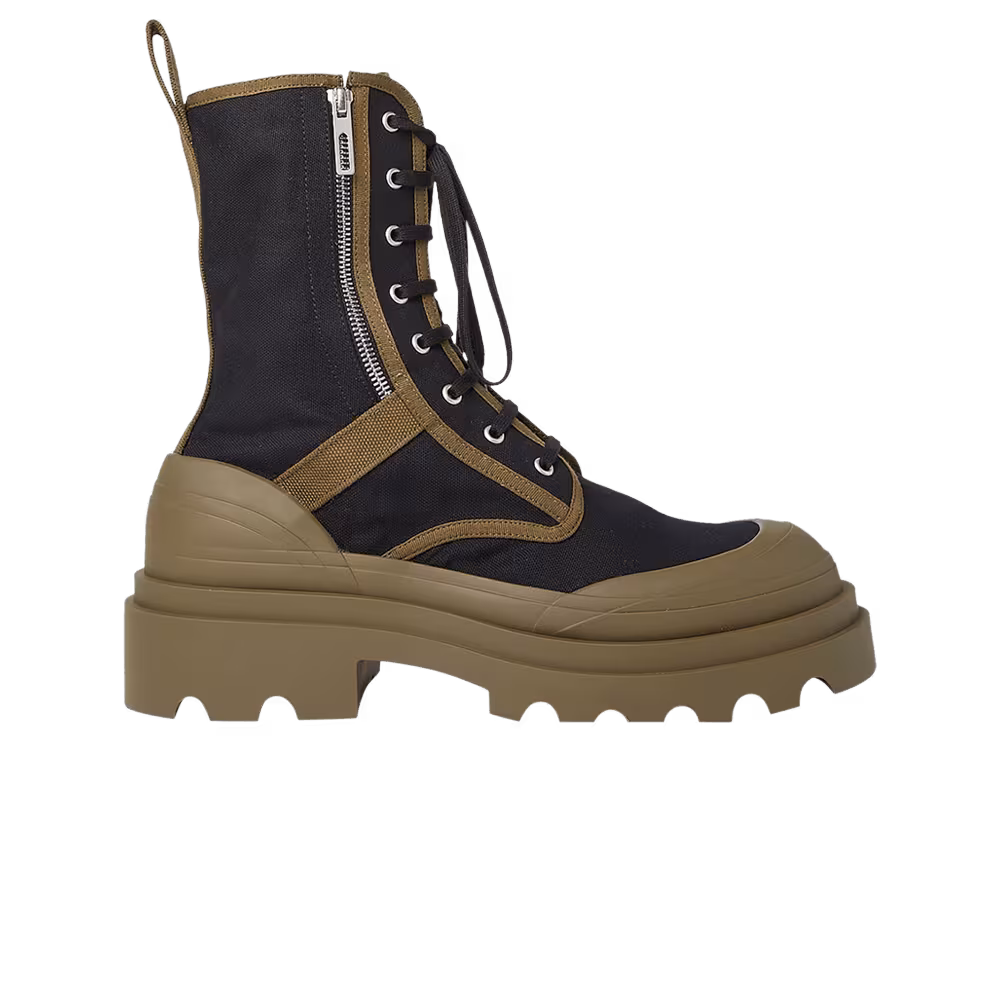 Bottega Veneta Canvas Combat Boot Black Liana