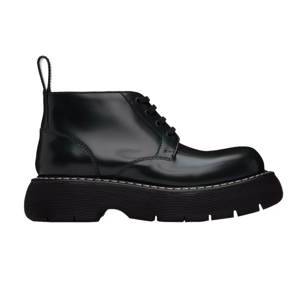 Bottega Veneta Swell Lace-Up Ankle Boot Inkwell
