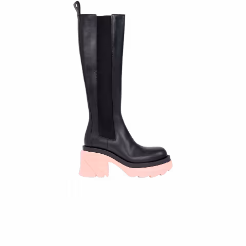 Bottega Veneta Wmns Flash Knee High Boot 'Black Flamingo'