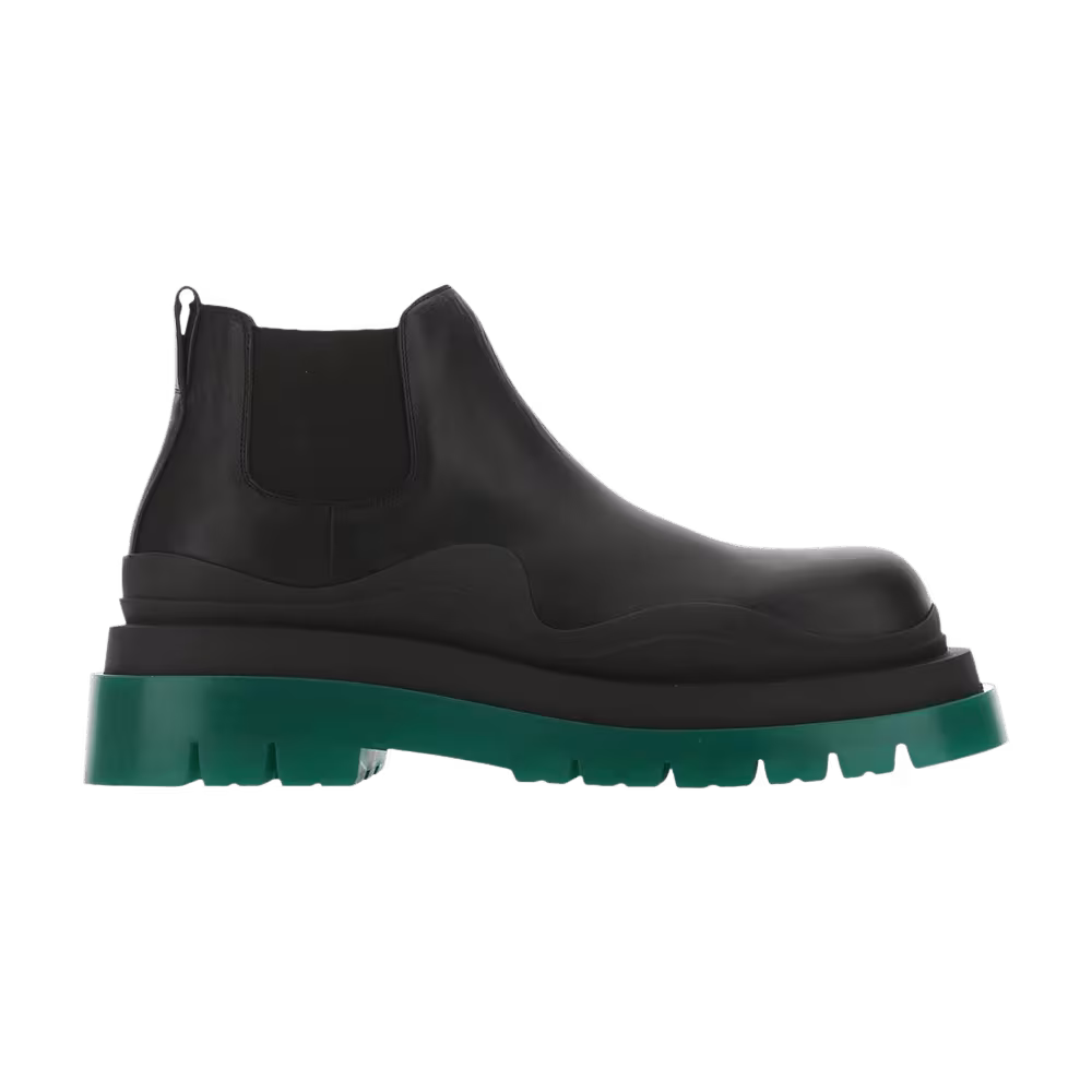 Bottega Veneta Tire Cropped Boot Black Grass