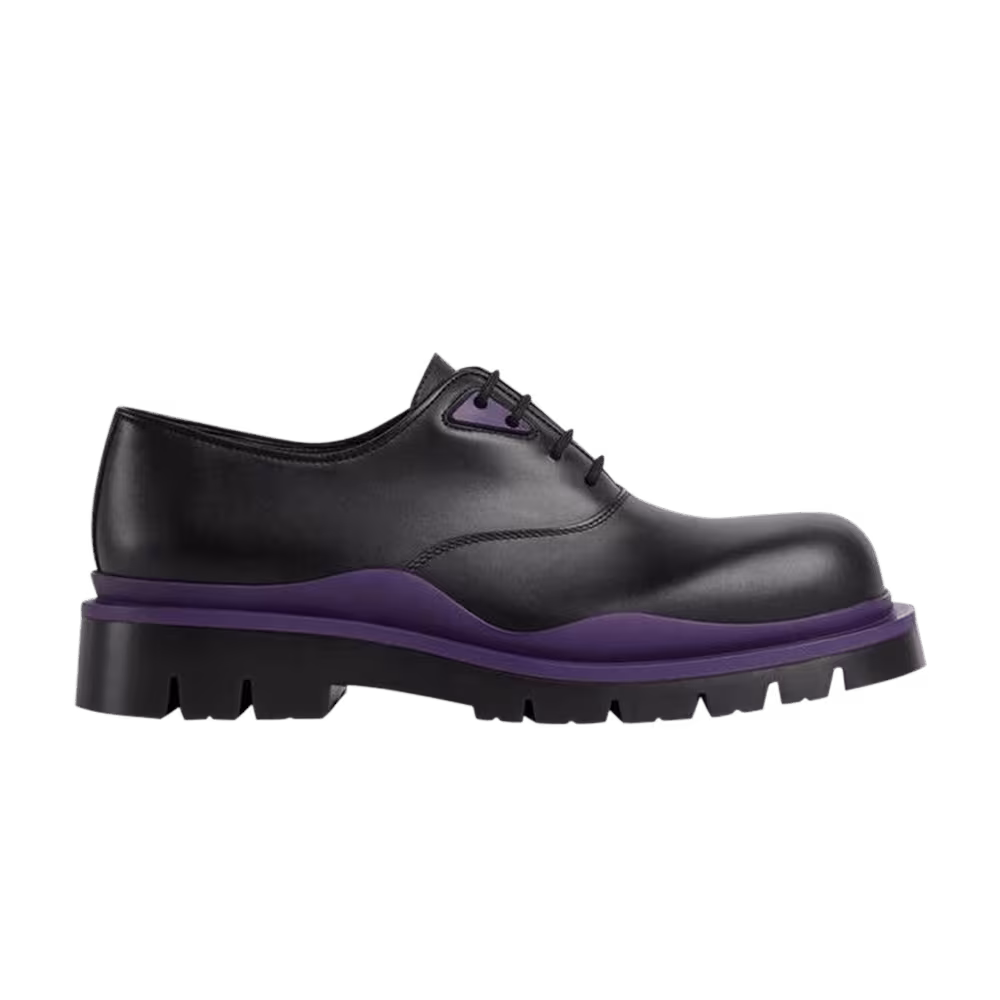 Bottega Veneta Tire Lace-Up Black Plum