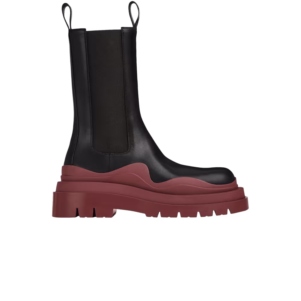 Bottega Veneta Women's Tire Boot Black Cherry