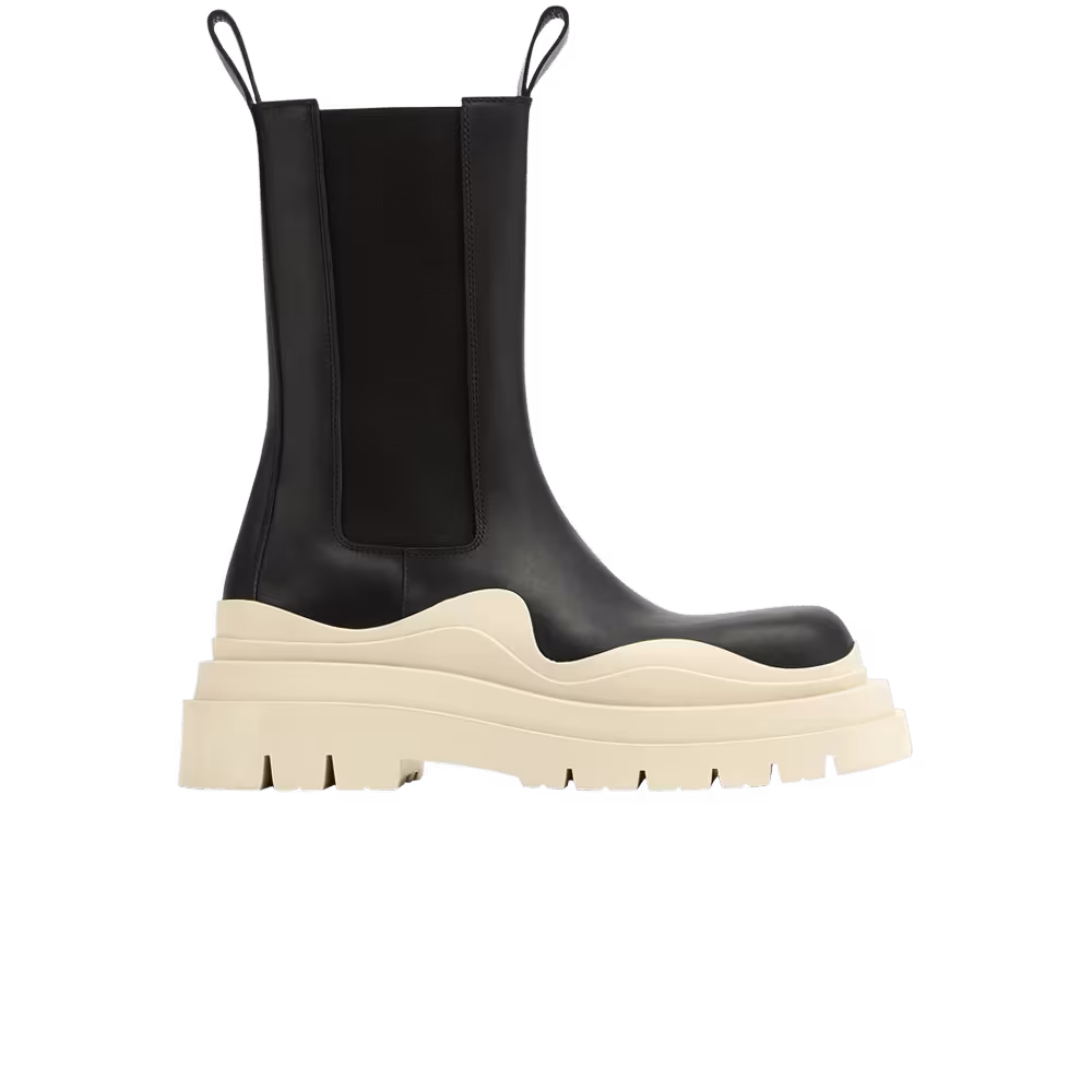 Bottega Veneta Women's Tire Boot Black Sea Salt