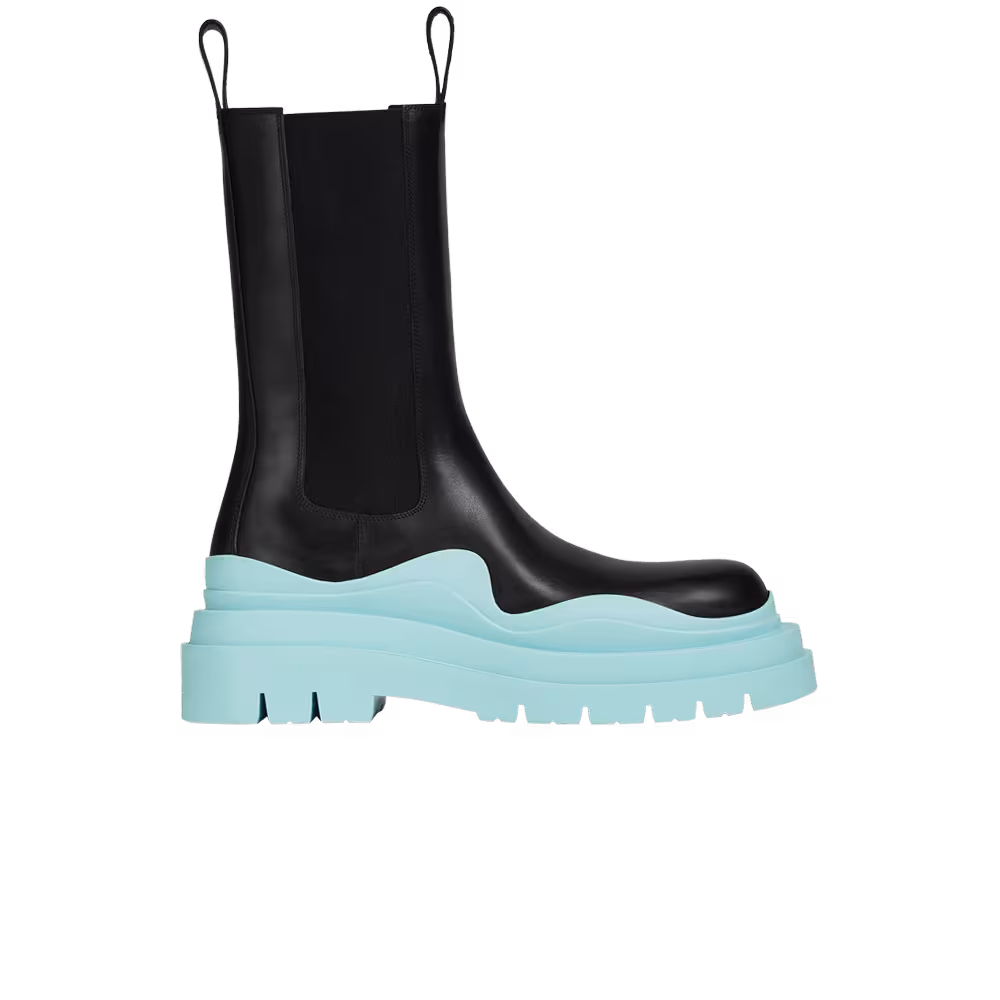 Bottega Veneta Women's Tire Boot Black Pale Blue