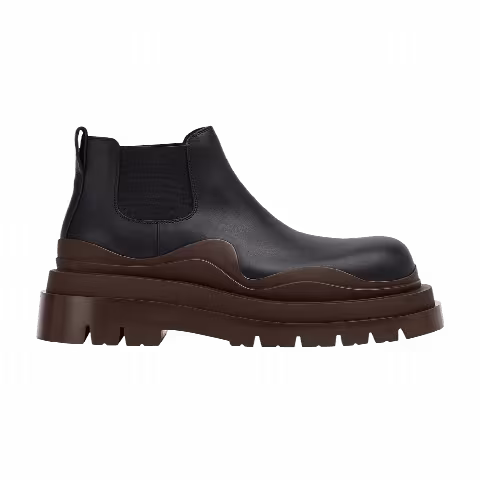 Bottega Veneta Tire Cropped Boot 'Black Ebony'