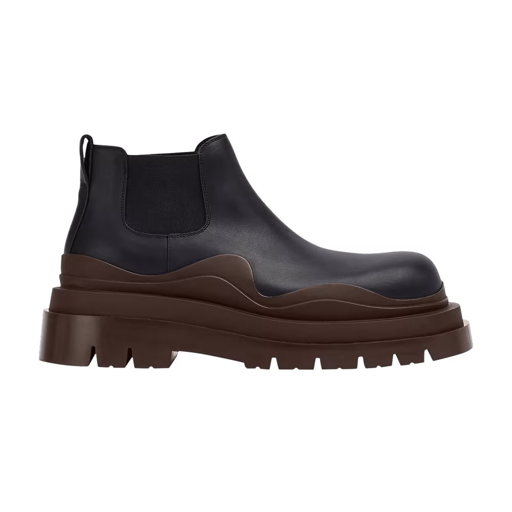 Bottega Veneta Tire Cropped Boot Black Ebony