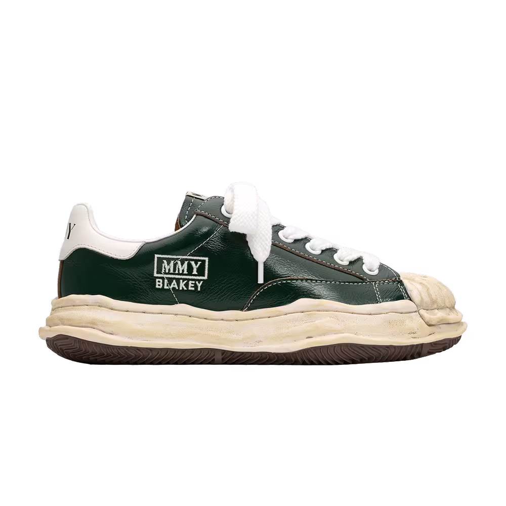 Maison Mihara Yasuhiro Blakey OG Sole Wrinkled Leather Low Green