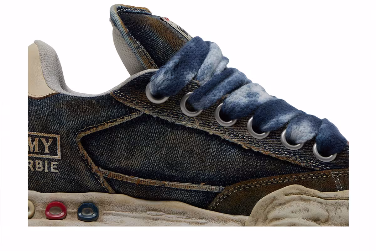 Maison Mihara Yasuhiro Herbie Puffer OG Sole Washed Denim Low Blue, view 3