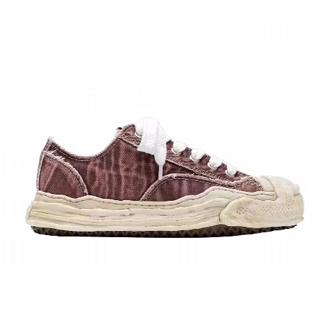 Maison Mihara Yasuhiro Hank OG Sole Bleach-Wash Denim Canvas Low 'Bordeaux'
