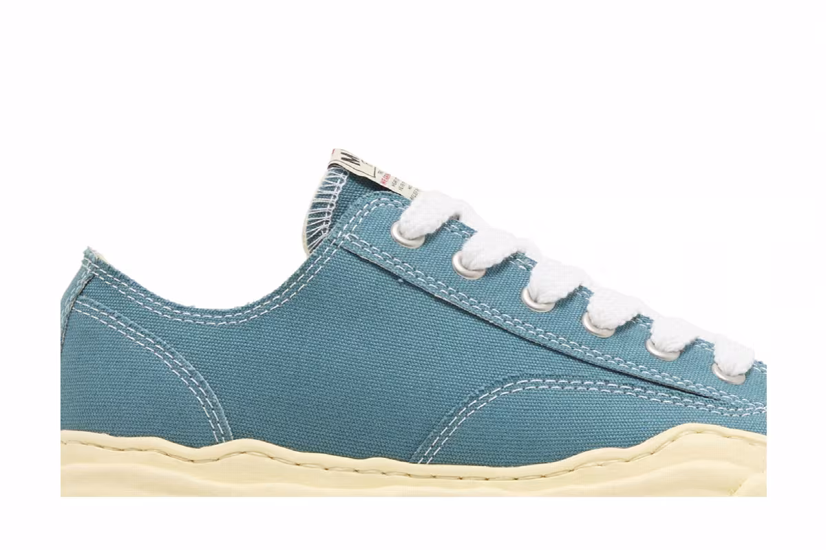 Maison Mihara Yasuhiro Hank Vintage Sole Canvas Low Blue, view 3