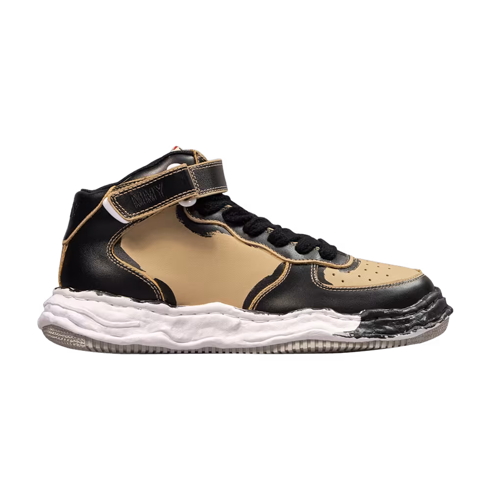 Maison Mihara Yasuhiro Wayne OG Sole Printed Leather Mid Black Brown