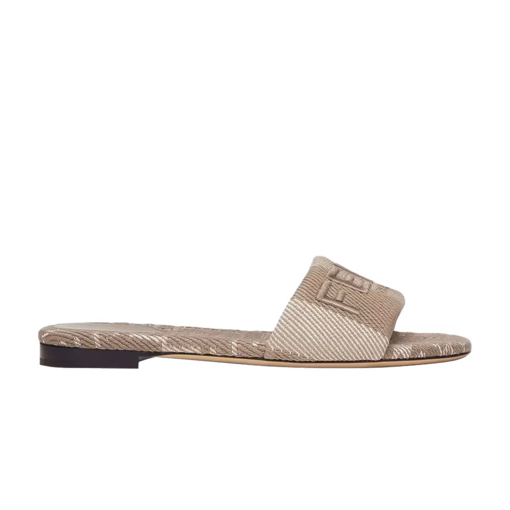 Fendi Women's Sunshine Slide Grey Denim Effect