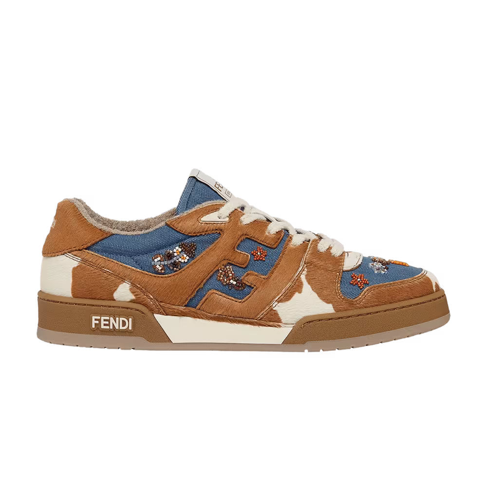 Fendi Match Cow Print Denim